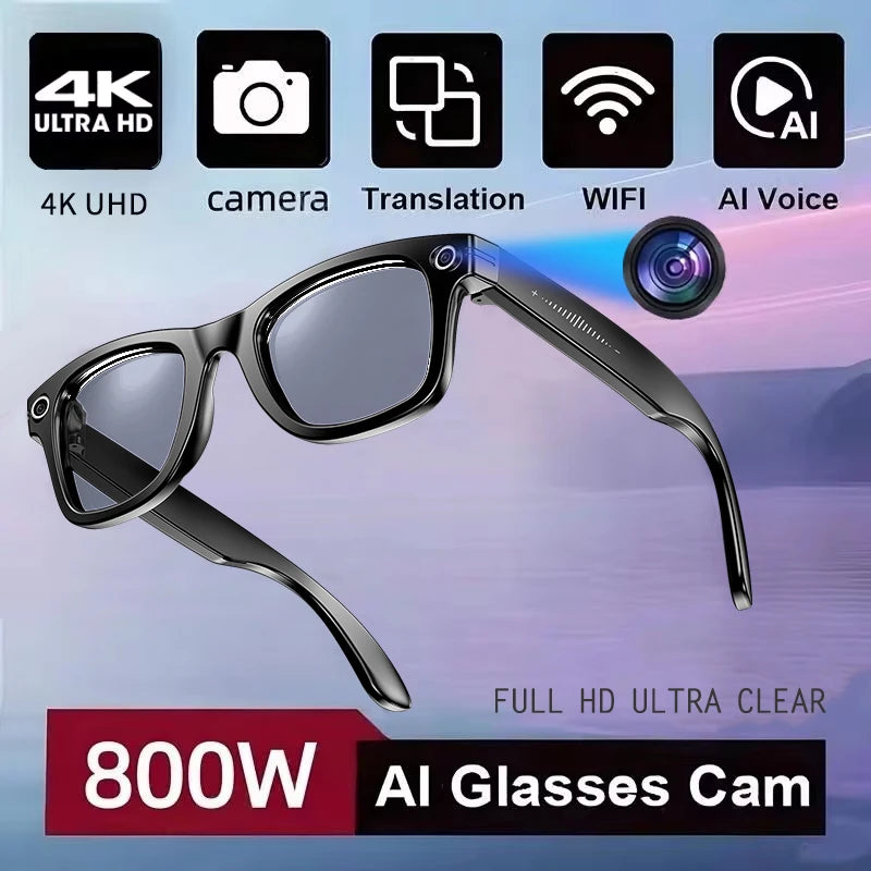 Lunettes Connectées IA GUHUAVMI W610 – ChatGPT, Bluetooth & Caméra HD