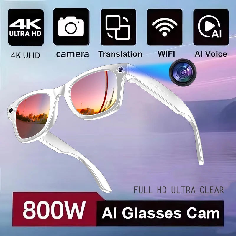 Lunettes Connectées IA GUHUAVMI W610 – ChatGPT, Bluetooth & Caméra HD